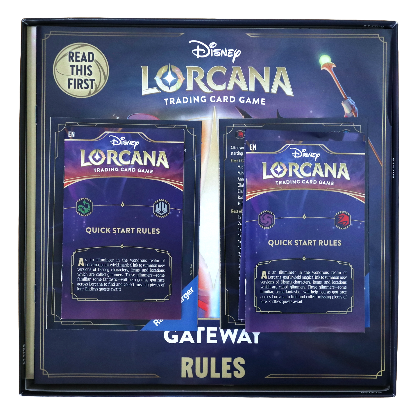 Lorcana Trading Card Game + 2 additional starter decks + 2 Boosters (used)