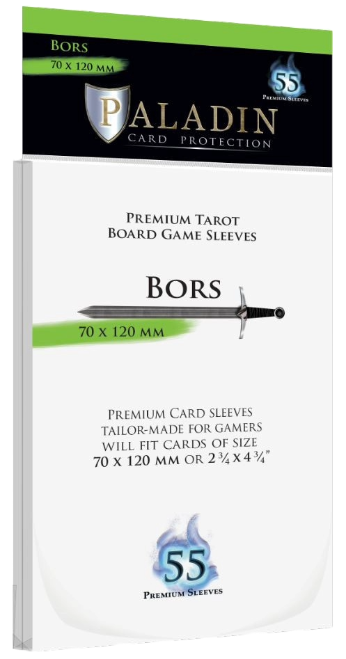 Paladin Premium Bors Clear Sleeves 70mm x 120 mm (100 Pack) - Wizard's Arcane Tabletop Tavern