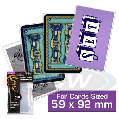 BCW Card Sleeves Standard European (59mm x 92mm) (50 Sleeves Per Pack)