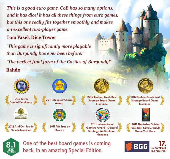 Castles of Burgundy Deluxe Edition - Wizard's Arcane Tabletop Tavern