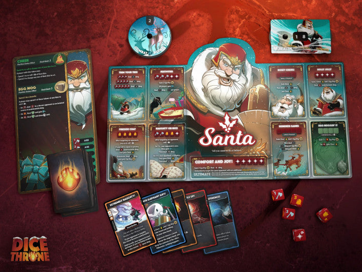 Dice Throne Santa vs Krampus - Wizard's Arcane Tabletop Tavern