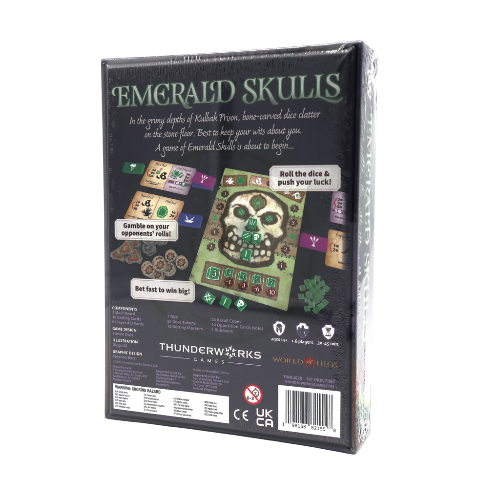 Emerald Skull w/ 7- 8 Player Expansion (used) - Wizard's Arcane Tabletop Tavern
