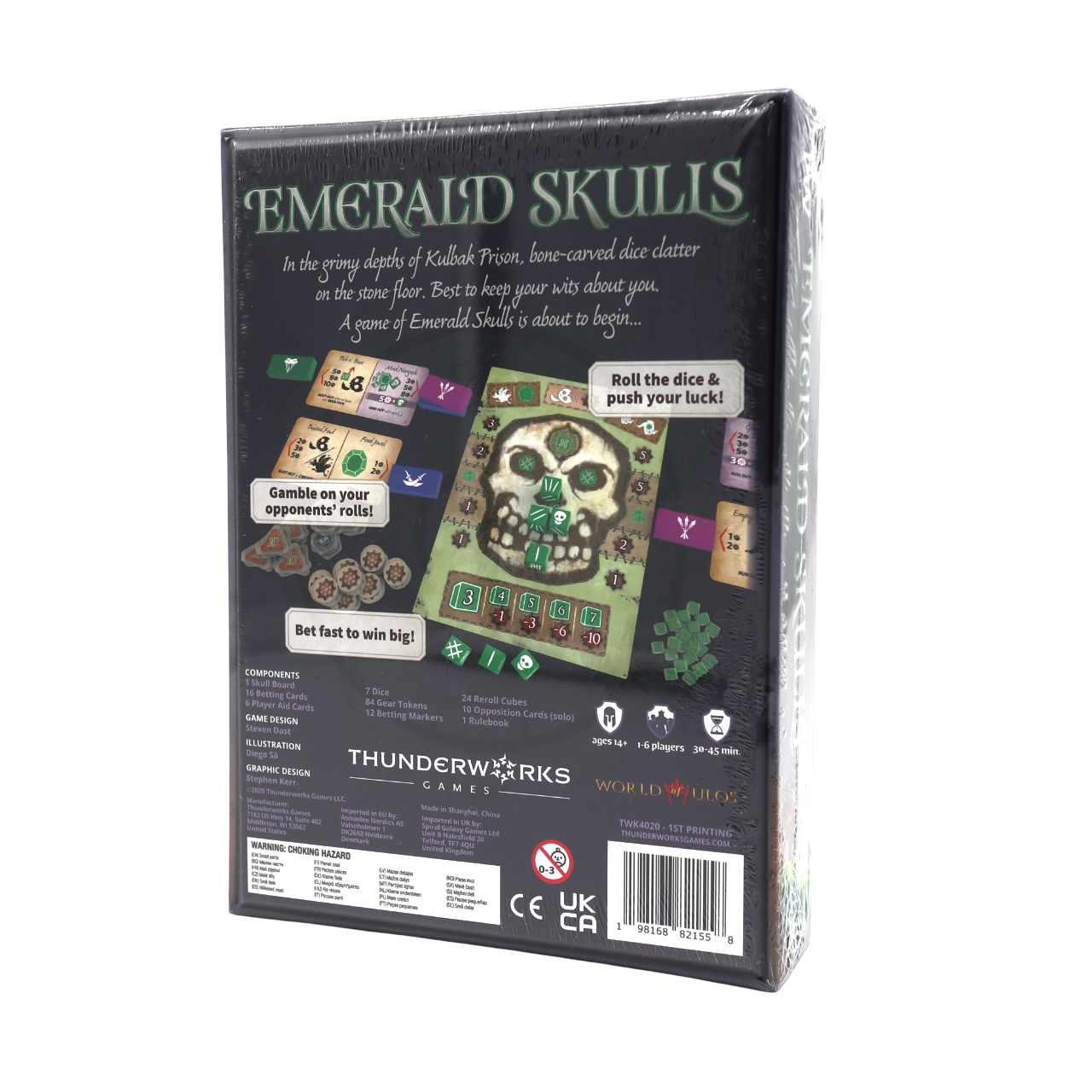 Emerald Skull w/ 7- 8 Player Expansion (used) - Wizard's Arcane Tabletop Tavern