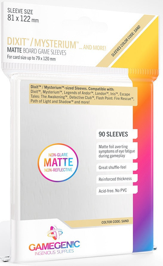 Gamegenic Matte Board Game Sleeves (81mm x 122mm) 90 Pack
