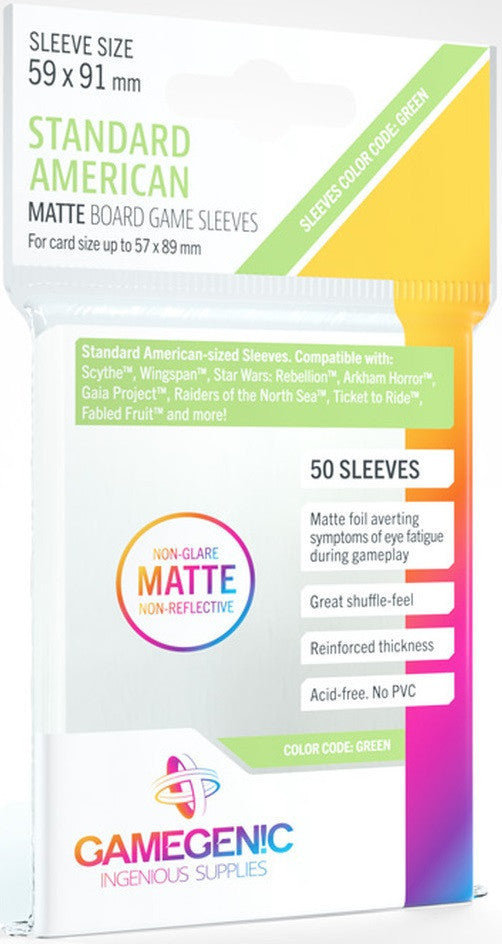 Gamegenic Matte Board Game Sleeves (59mm x 91mm) 50 Pack - Wizard's Arcane Tabletop Tavern
