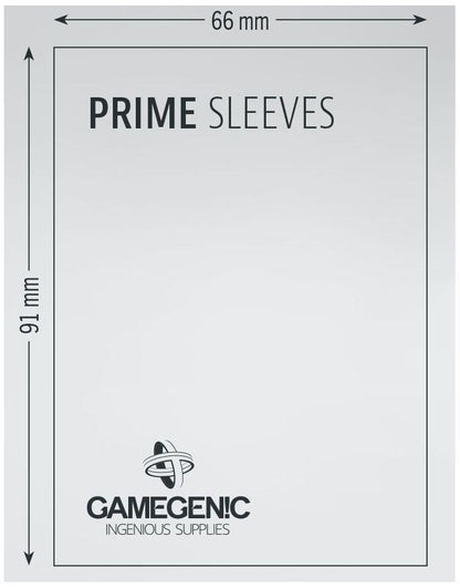 Gamegenic Prime Card Sleeves White 66mm x 91mm (100 Sleeves Per Pack)