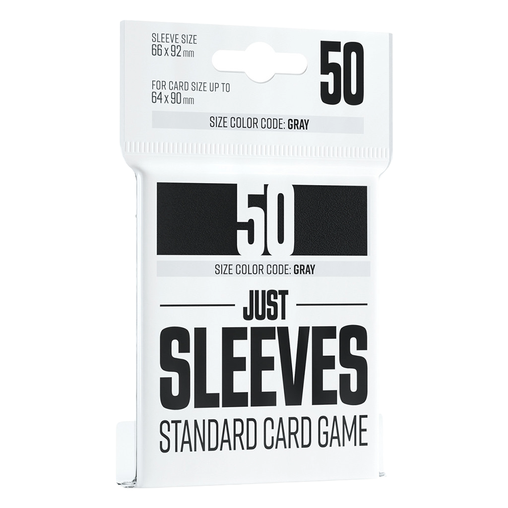 Game Genic Just Sleeves 66 mm x 92 mm Clear/Black (50 Pack) - Wizard's Arcane Tabletop Tavern