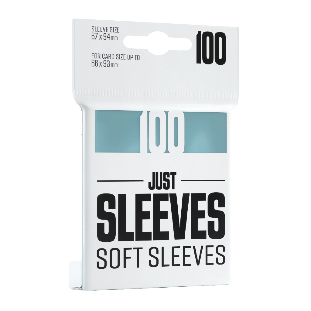 Gamegenic Just Sleeves Soft Sleeves Clear 67mm x 94 mm (100 Pack) - Wizard's Arcane Tabletop Tavern