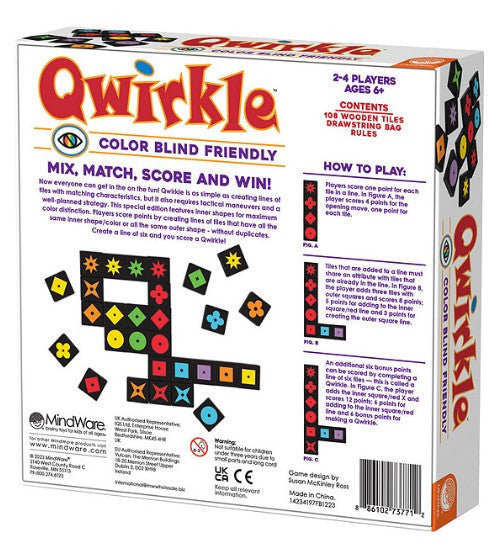 Qwirkle Colour Blind Friendly Edition - Wizard's Arcane Tabletop Tavern