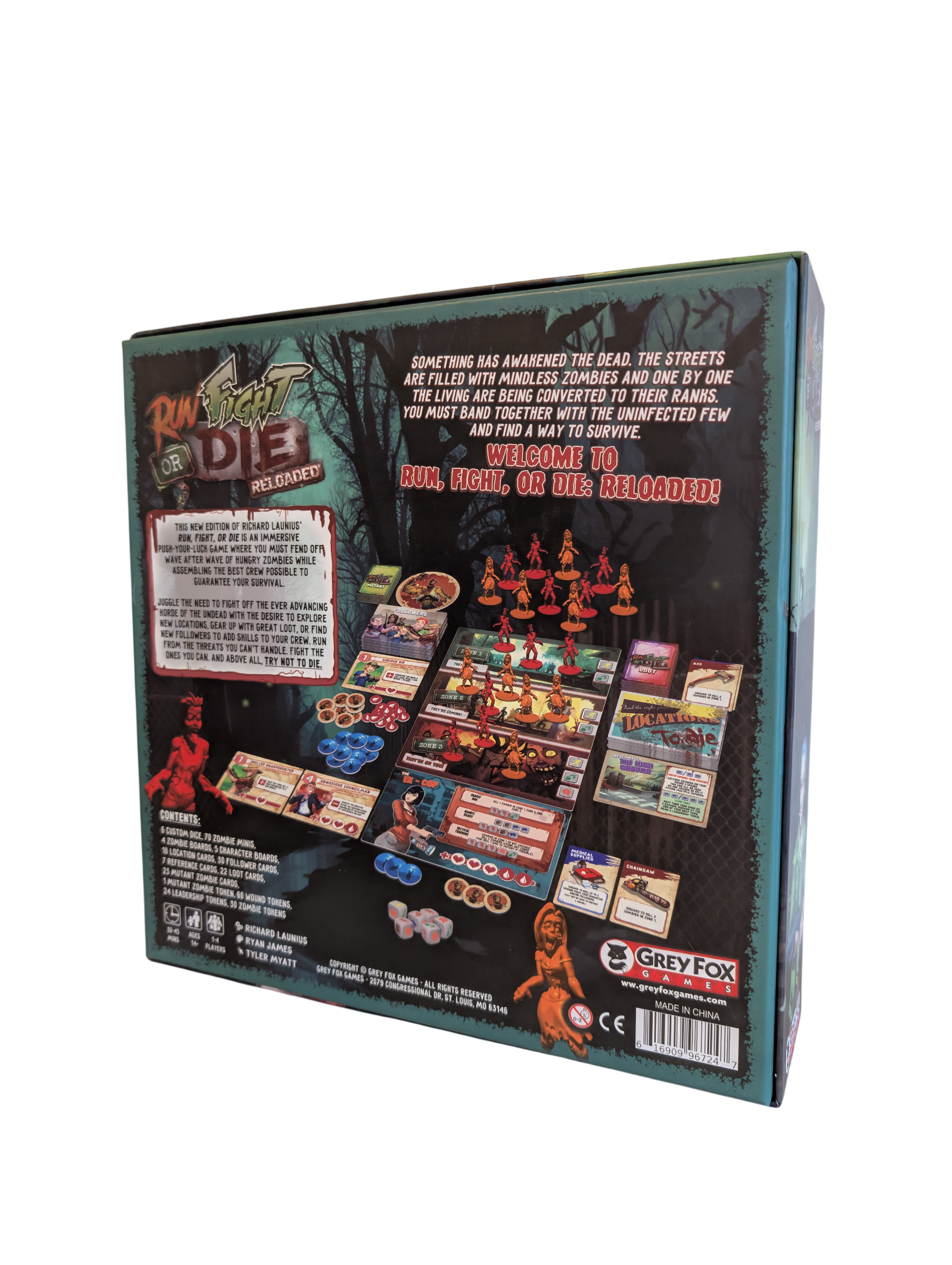 Run Fight or Die Reloaded with 5/6 Player Expansion (used)