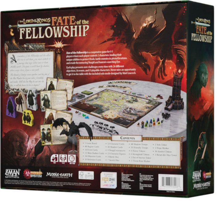The Lord of the Rings Fate of the Fellowship - A Pandemic System Game - Wizard's Arcane Tabletop Tavern