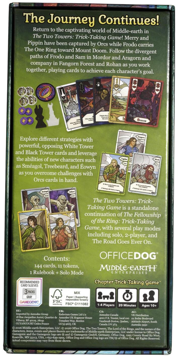 The Lord of the Rings The Two Towers Trick Taking Game