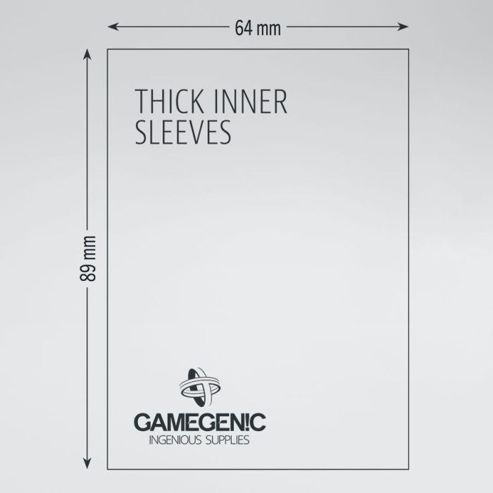 Gamegenic Thick Inner Sleeves 64mm x 89mm (50 Pack)